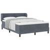 vidaXL Cama tipo Box Spring Gris oscuro 140 x 190 cm Terciopelo