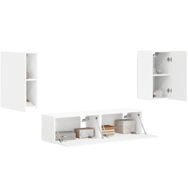 vidaXL Conjunto de mueble de TV 4 pcs Madera de ingenier&iacute;a