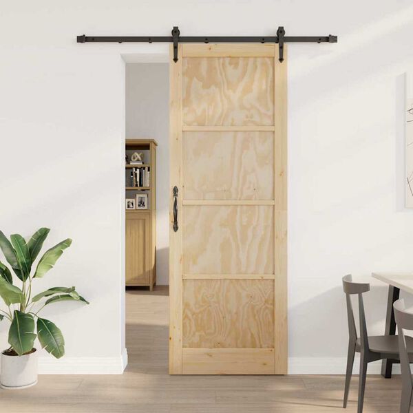 vidaXL Puerta Corredera ORKDAL Marr&oacute;n 83 x 232 cm