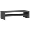 vidaXL Soporte de monitor madera maciza de pino gris (52-101)x22x14 cm