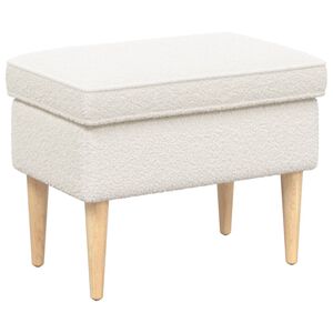 vidaXL Reposapi&eacute;s Crema 55 x 35 x 41 cm Boucl&eacute;