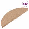 vidaXL Alfombrilla autoadhesiva escalera 30 uds beige 56x17x3 cm