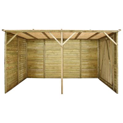 vidaXL Cobertizo para jardín de madera pino impregnada 315x159x178 cm