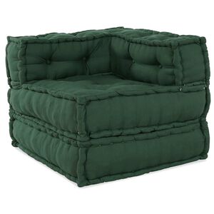 vidaXL Sof&aacute; modular tela verde 70x70x54