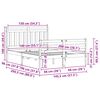 vidaXL Estructura de cama con cabecera Marr&oacute;n cera 140 x 200 cm