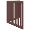 vidaXL Puerta para perros plegable 2 paneles madera &aacute;lamo marr&oacute;n 160cm