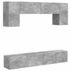 vidaXL Conjunto de mueble de TV 4 uds. Gris Concreto