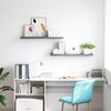 vidaXL Estantes flotantes de pared 2 uds MDF gris 120x23,5x3,8 cm