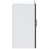 vidaXL Armario pared cocina puerta de cristal Lucca roble marr&oacute;n
