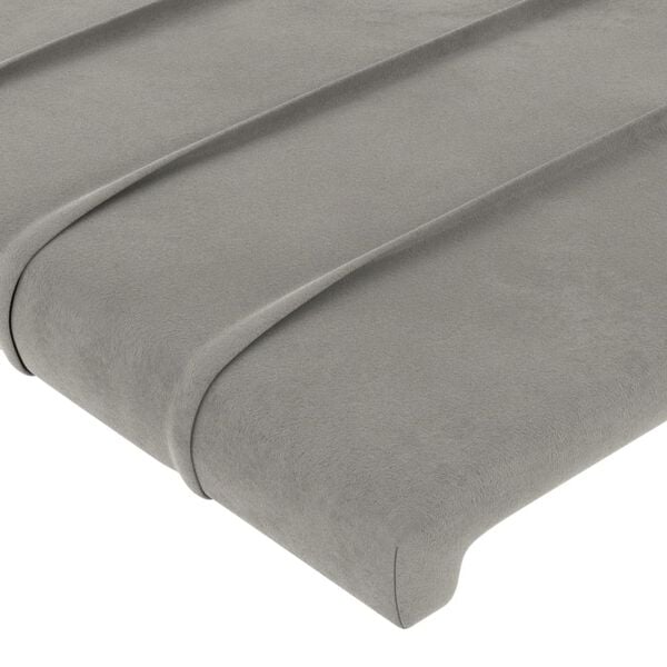 vidaXL Cabeceros terciopelo gris claro 160x5x78/88 cm