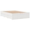 vidaXL Cama con estantería sin colchón madera maciza blanca 150x200 cm