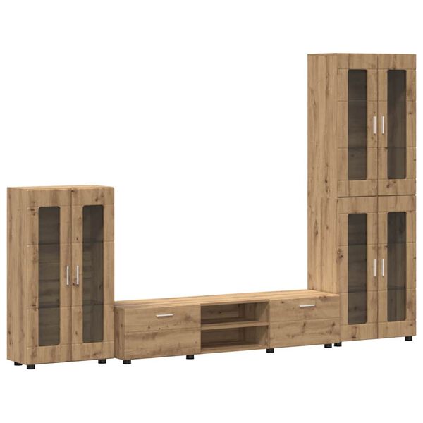 vidaXL Conjunto de mueble de TV con caj&oacute;n FLORIN Roble artesanal