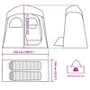 vidaXL Tienda de ducha para 2 personas impermeable marrón
