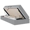 vidaXL Cama con almacenamiento y colch&oacute;n Gris Claro 100 x 200 cm