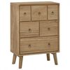 vidaXL C&oacute;moda de madera maciza de teca 56x30x80 cm