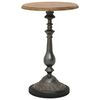 vidaXL Mesa auxiliar de madera de abeto maciza marr&oacute;n 40x64 cm