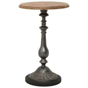 vidaXL Mesa auxiliar de madera de abeto maciza marr&oacute;n 40x64 cm