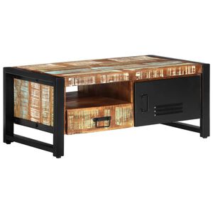 vidaXL Mesa de centro de madera maciza reciclada 100x50x41 cm