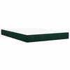 vidaXL Cama box spring con colch&oacute;n terciopelo verde oscuro 140x200 cm