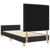 vidaXL Estructura de cama con cabecera Negro 100 x 200 cm tela