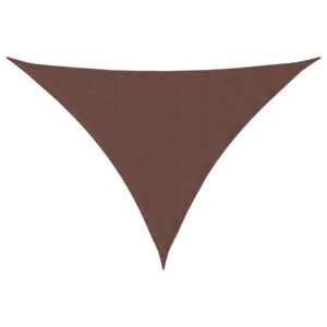 vidaXL Toldo de vela triangular tela Oxford marr&oacute;n 2,5x2,5x3,5 m