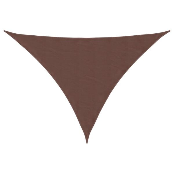 vidaXL Toldo de vela triangular tela Oxford marr&oacute;n 2,5x2,5x3,5 m