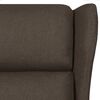vidaXL Sill&oacute;n reclinable de tela marr&oacute;n oscuro
