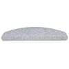 vidaXL Felpudos para escaleras 10 unidades 65x24x4 cm Gris Claro Semicircular Grande