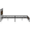 vidaXL Estructura de cama sin colch&oacute;n metal roble ahumado 200x200 cm