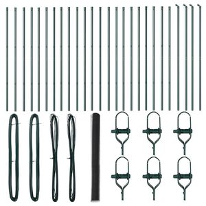 vidaXL Poste de Valla Gris 50 x 1,5 m (malla de 13 mm) Acero y PVC