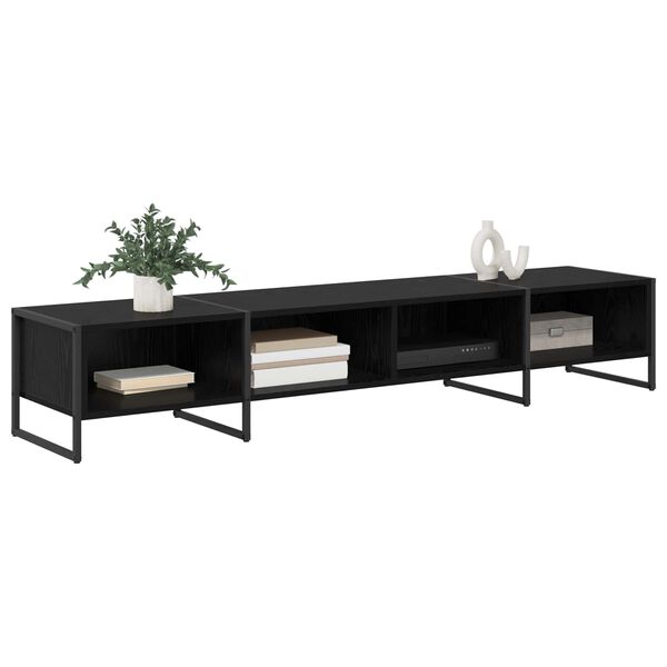 vidaXL Gabinete de TV Roble Negro 170.5 x 36 x 30.5 cm