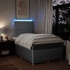 vidaXL Cama box spring con colch&oacute;n tela gris claro 120x200 cm