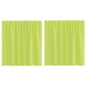 vidaXL Cortinas de gasa con bolsillos para varillas 2 uds. verde