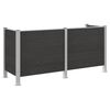 vidaXL Valla de Cubo de Basura Gris 237 x 85 x 115 cm Aluminio y WPC