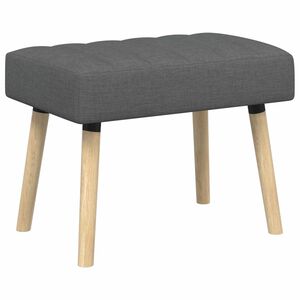 vidaXL Banco con tapizado en canal Gris oscuro 60 x 40 x 45 cm Tela
