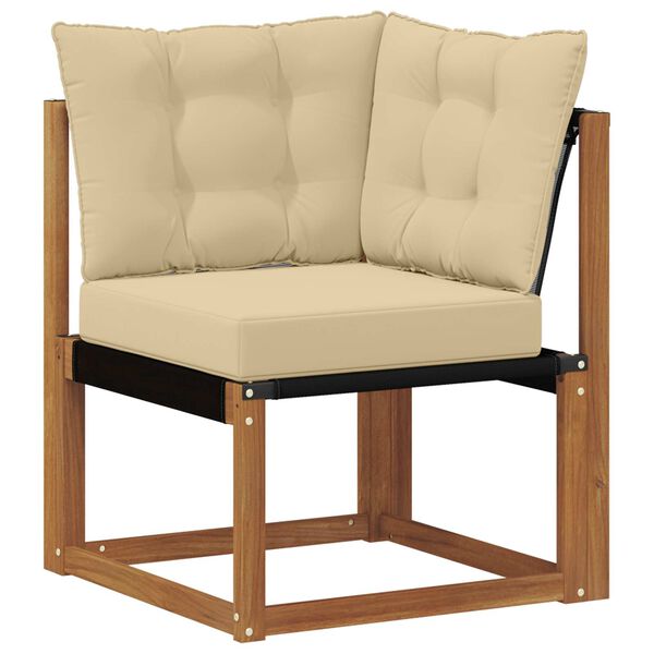 vidaXL Conjunto de sof&aacute;s de exterior con coj&iacute;n 6 pcs Natural y Beige