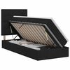 vidaXL Cama con almacenamiento y colch&oacute;n Negro 90 x 190 cm tela