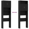 vidaXL Mueble para lavadora de madera de roble negro 64x24x190 cm