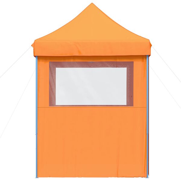 vidaXL Tienda de fiesta plegable Pop-Up 4 paredes laterales naranja