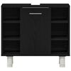 vidaXL Gabinete de Ba&ntilde;o con estante Roble Negro 60 x 32 x 54 cm