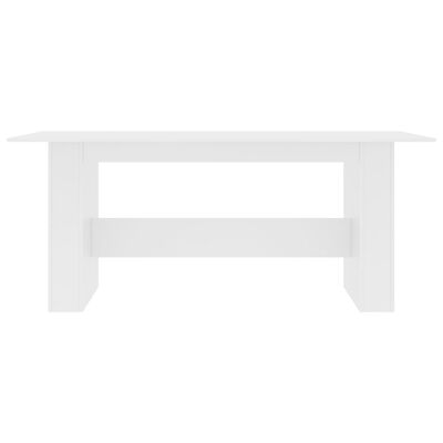 vidaXL Mesa de comedor de madera de ingeniería blanco 180x90x76 cm