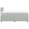 vidaXL Cama box spring con colch&oacute;n terciopelo gris claro 120x200 cm