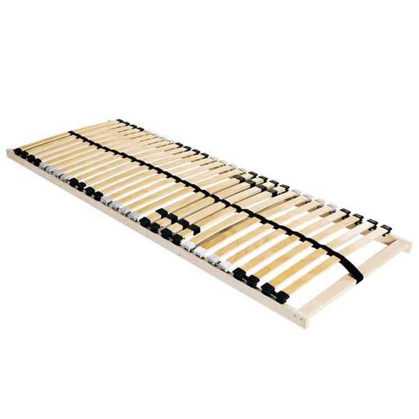 vidaXL Base de lamas Marrón 70 x 190 cm Madera de haya maciza