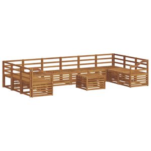 vidaXL Conjunto de sof&aacute;s de exterior 11 pcs Natural