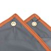 vidaXL Poncho de lluvia con capucha 2 en 1 gris y naranja 223x145 cm