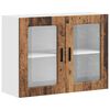 vidaXL Armario de pared para cocina puerta cristal Porto madera vieja