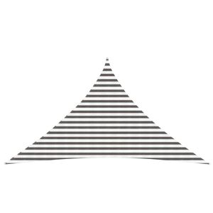 vidaXL Toldo Vela 4 x 4 x 5,8 m HDPE Triangular Gris claro y blanco.