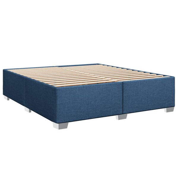vidaXL Cama sin colch&oacute;n tela azul 180x200 cm