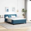 vidaXL Cama tipo Box Spring Azul oscuro 160 x 200 cm Terciopelo