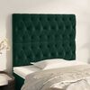 vidaXL Cabecero de cama verde oscuro 90x7x118/128 cm Terciopelo